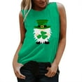 thumbnail image 1 of Camisetas sin mangas para mujer Camisas Verano Correa O Cuello Túnica Sin mangas Estampado acogedor Camisola de playa Trajes Día de San Patricio Pompotops  lopia990721, 1 of 4