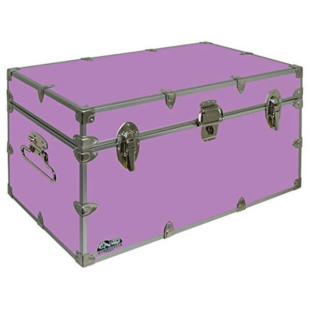 C&N Footlockers UnderGrad Storage Trunk - College Dorm Chest - Durable with Lid Stay - 32 x 18 x 16.5 Inches (Lilac)