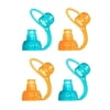ChooMee SoftSip Food Pouch Top, Baby Led Weaning, No Spill Valve, 100% Silicone, BPA Free, Swirl Colors, 4 CT