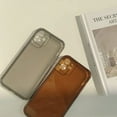 thumbnail image 4 of Case for iPhone 12 Pro Max 6.7 inch,Clear Soft Silicone Bumper Protective Retro Color Transparent Shockproof Phone Case - Brown, 4 of 7