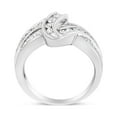 thumbnail image 4 of 10K White Gold Ring 3/4 Cttw Round-Cut Diamond Bypass Ring (H-I Color, I2-I3 Clarity) - Size 8, 4 of 7