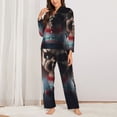 thumbnail image 3 of Lsque Chucky Pattern Long Sleeve Pajama Set for Women - Soft 2-Piece Sleepwear and Loungewear Set with Pockets, Comfy Nightwear, 3 of 8