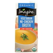 Imagine Organic Low Sodium Vegetarian No-Chicken Broth, 32 fl. oz.