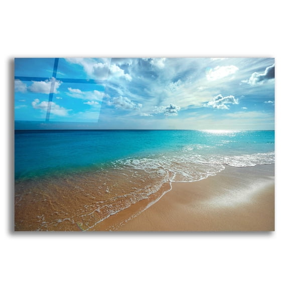 Epic Art 'Turquoise Tranquility' by Lizzy Davis, Acrylic Glass Wall Art, 16"x12"