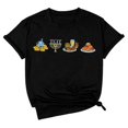 thumbnail image 1 of Daznico T-Shirt Graphique à Manches Courtes Décontracté et Élégant pour Femmes avec Art de Lettrage Festif et Confort Quotidien, 1 of 2