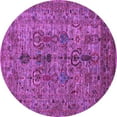 thumbnail image 1 of Ahgly Company Indoor Round Oriental Purple Industrial Area Rugs, 3' Round, 1 of 4