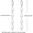 thumbnail image 6 of Pearl Earrings 14k Gold Plated Long Pearl Earrings Dangle Drop for Brides, 6 of 6
