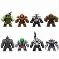 thumbnail image 4 of Set de 12 figuras de bloques de construcción temáticas, personajes de animación para decoración de espejo de coche y regalo navideño, ABS, bolsa OPP, 4 of 8