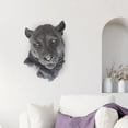 thumbnail image 6 of YWMJZEU Resin Leopard Head Wall Statue Realistic Animals Head Wall Hanging Black Panther, 6 of 8