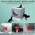 thumbnail image 3 of Caja de Arena Plegable para Gatos Pequeños de 5-8 kg, con Tapa, Cucharón, Espacio Grande Desplegado, Portátil y Ligera para Viajar, 3 of 6