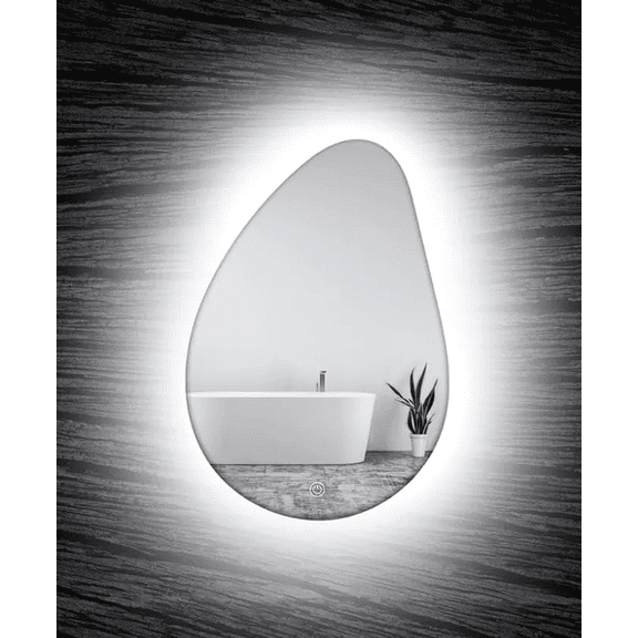 Espejo Led 70x50 Cm Gota Touch Envia Espejos