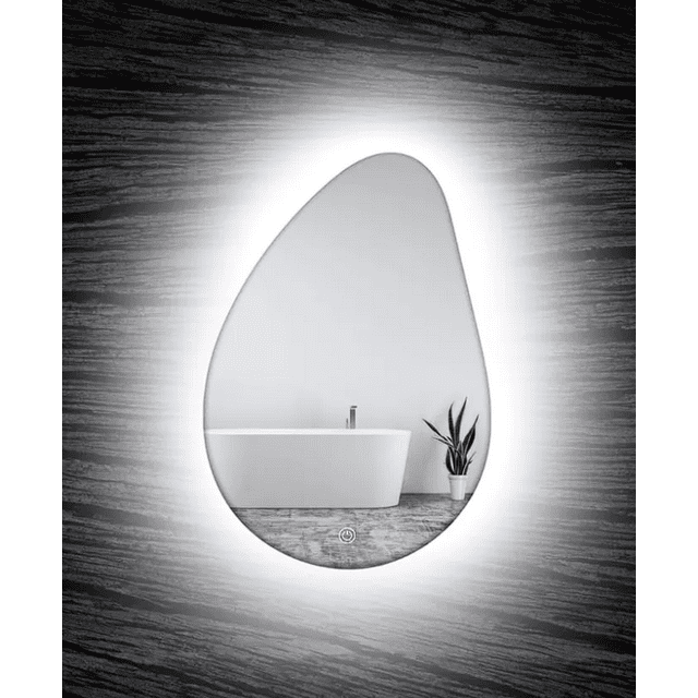 Espejo Led 70x50 Cm Gota Touch Envia Espejos