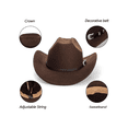thumbnail image 4 of Sombrero Vaquero Occidental Texano Unisex Marron, 4 of 5