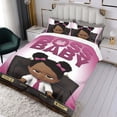 thumbnail image 3 of Jefe Bebé África Niña Conjunto de sábanas temático, trío de piezas, cómodo y amigable con la piel, diseño único, regalo de decoración para el hogar para familiares, amigos y fans, 90 cm * 190 cm, 3 of 6