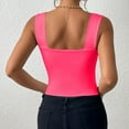 thumbnail image 4 of BYHONG Women's Bodycon Blouse Strapless Tank Top for Women Tight Sleeveless Vest Hot Pink S, 4 of 4