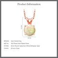 thumbnail image 5 of Gem Stone King 18K Rose Gold Plated Silver White Ethiopian Opal Pendant Necklace for Women (0.56 Cttw, Gemstone Birthstone, Round Cabochon 6MM, With 18 inch Silver Chain), 5 of 5