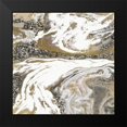 thumbnail image 2 of Kimberly, Allen 15x15 Black Modern Framed Museum Art Print Titled - Golden Swirl 2, 2 of 5