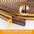 thumbnail image 4 of Tira de sellado de 20 m, burlete autoadhesivo para puerta de ventana resistente a la intemperie (marrón) oso de fresa Electrónica, 4 of 5