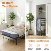 Puremind Folding Bed with 5 Inch Mattress Included, 75 x 31 Rollaway Bed for Adults, Space-Saving Portable Bed with Headboard and Dust Cover