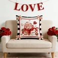 thumbnail image 4 of Dtchengua Heart Print Decorative Pillow - Red Valentine‘s Throw for Living Room, Bedroom & Festive Ambiance, 4 of 6
