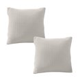 thumbnail image 1 of Funda de almohada cuadrada con cómodas rayas decorativas de grano de maíz y pana suave, 1 of 5
