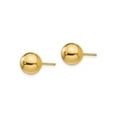 thumbnail image 3 of Gem & Harmony Gold Button Ball 8mm Stud Earrings in 14K Yellow Gold for Women, 3 of 4