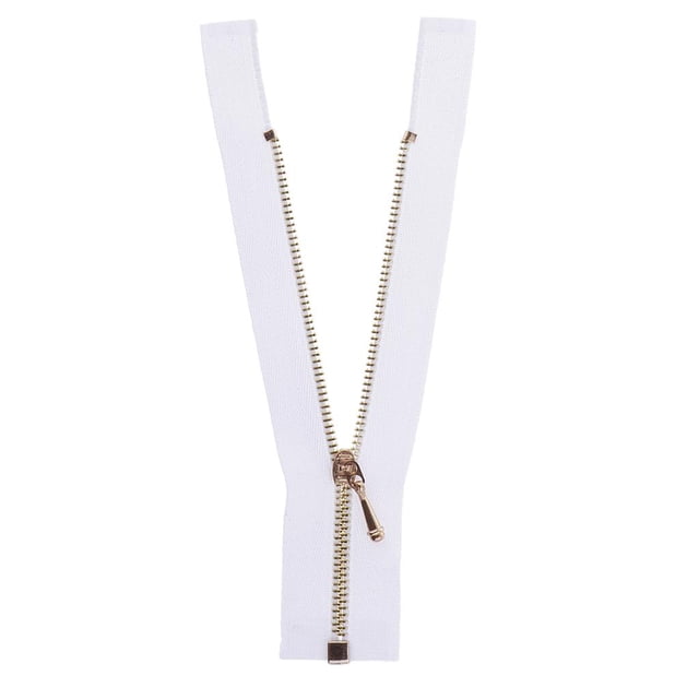 Cierre de Cremallera Zulema Accesorios DIY para Ropa de Vestir de Muñecas Blanco dorado