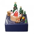 thumbnail image 3 of Cajas musicales de madera navideñas que reproducen la melodía "Feliz Navidad" Creativas hechas a mano Azul, 3 of 9