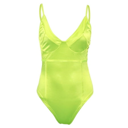 Women s Lace Trim Lace Up Cut Out Underwire Bodysuit-XL
