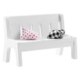 thumbnail image 2 of NUTEDOM Mini Wooden Garden Bench Double Seat with Cushions - Outdoor Patio Home Decor Furniture, 2 of 7
