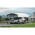 thumbnail image 1 of Steel Carport 10 x 29 x 7 ft. Galvanized Black/Eggshell, 1 of 8