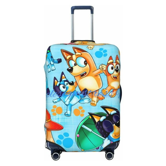 Saiise Bluey Luggage Suitcase Covers Elastic Washable Luggage Protector Travel Suitcase Protective Cover For Unisex Fits 18-32 Inch Luggage(No luggage included)