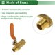 thumbnail image 3 of Accesorios de tubería de latón Unique Bargains 1/4" hembra x 1/4" macho válvula de bola de mango largo con rosca interna y externa 1.77" 1 Pc, 3 of 7