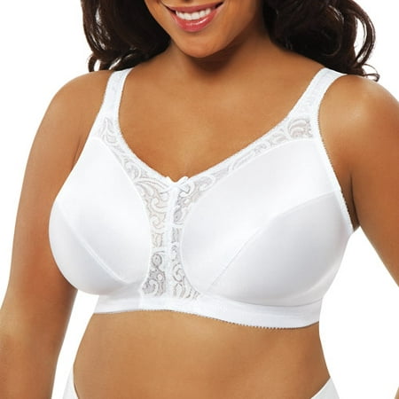 Women's comfort strap and lace wirefree minimizer bra, style
