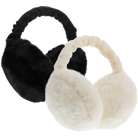 2pcs Winter Ear Muffs Fuzzy Earmuffs Warm Earmuffs Outdoor Earmuffs for Men Women