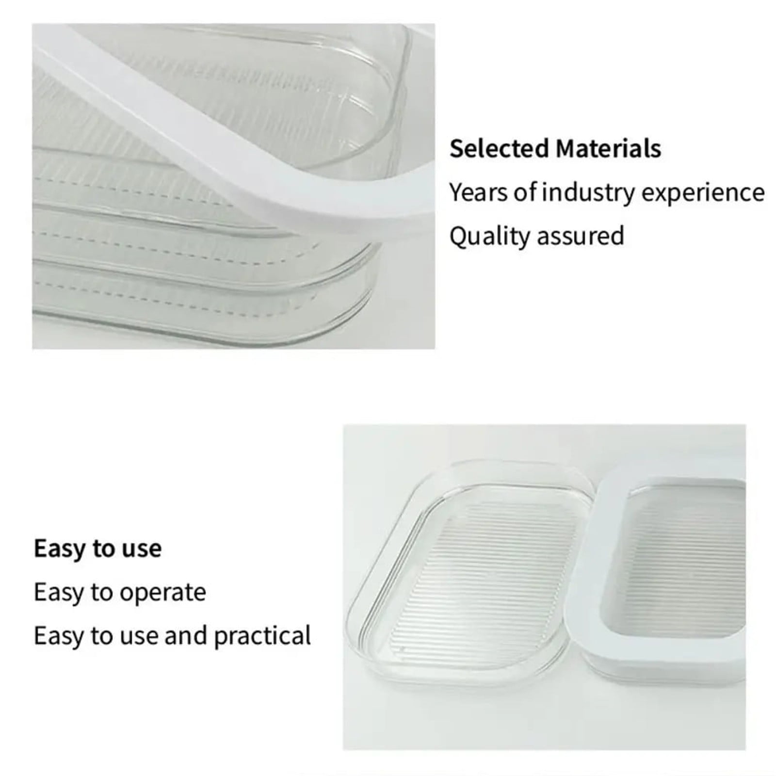 Food Storage Containers for Fridge Plastic Refrigerator Organizers with Lid Stackable Produce Containers to Keep Fruits, Vegetables, Meat (3 Layer)