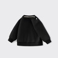 thumbnail image 1 of Chandail à Col Rond pour Enfants, Haut Décontracté à Manches Longues pour Garçons et Filles, Chandail Confortable en Mélange de Coton Doux pour la Saison Automne Hiver, Tenue d'École et de Terrain de Jeu Noir, 1 of 4