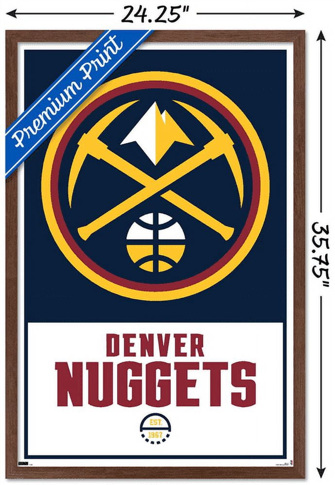NBA Denver Nuggets - Logo 21 Wall Poster, 22.375" x 34", Framed