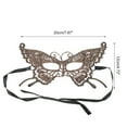 thumbnail image 2 of Unique Bargains 1 Pc Butterfly Half Face Party Mask for Masquerade Party Bronze Lace, 2 of 5