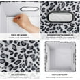 thumbnail image 3 of AUR 2PCS Storage Cubes Leopard Cheetah Print Velvet Fabric Storage Bins for Shelves, Collapsible Washable Closet Storage Baskets Boxes with Handles for Organizing and Storage -Gray, 11"x 11"x 11", 3 of 13