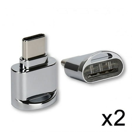 Chenyang CY 2pcs USB 2.0 Type C USB-C to Micro SD SDXC TF Card Reader Adapter for Mac Phone Card