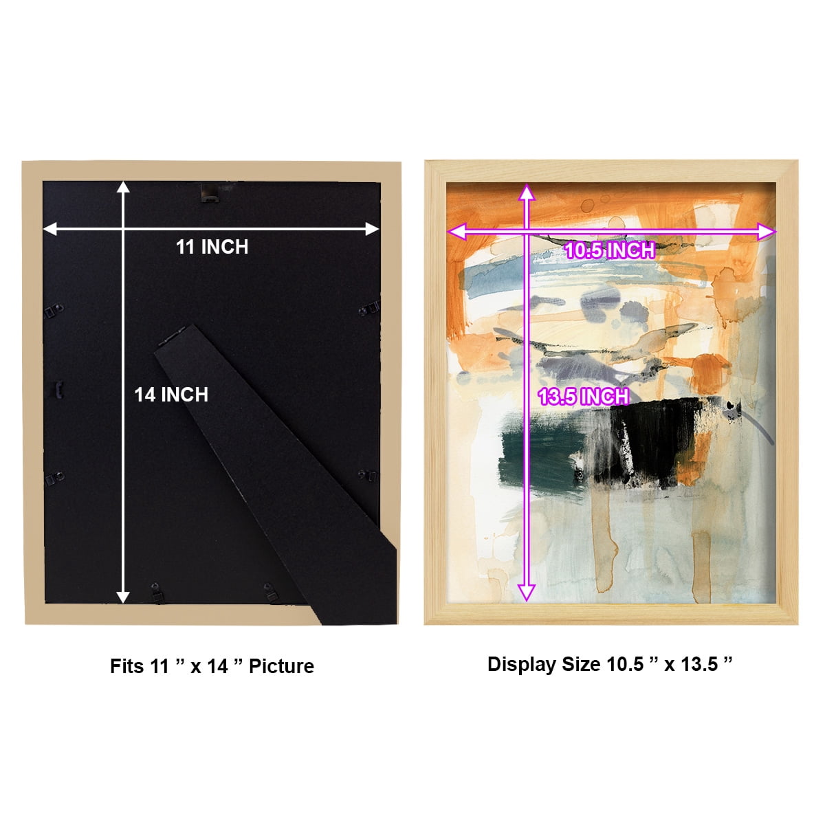 Seria I - Framed Print w/glass - Natural Wood