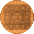 thumbnail image 1 of Ahgly Company Indoor Round Oriental Orange Traditional Area Rugs, 3' Round, 1 of 4