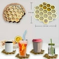 thumbnail image 5 of Coasters Set for Drinks with Holder, 4Pcs Honeycomb Shaped Drink Coasters, Mug Coaster for Cold/Hot Drink, 5 of 6