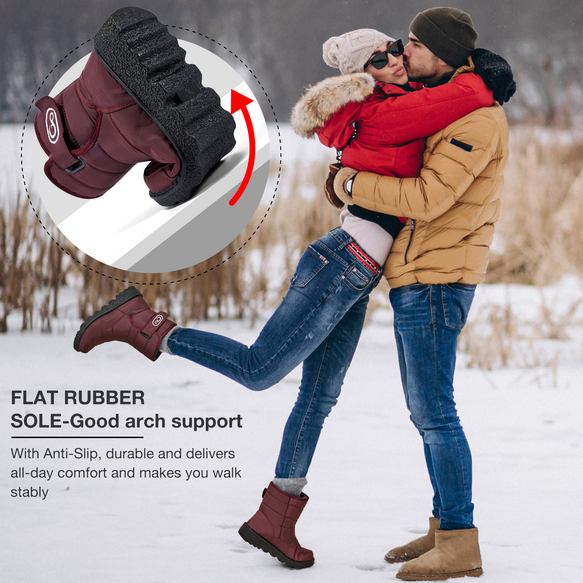 Ecetana Women's Waterproof Winter Snow Boot photo 6
