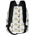 thumbnail image 3 of Lsque Jungle Animal Pattern Backpack – School Travel Canvas Daypack with Ergonomic Padded Straps, Multiple Compartments & Leather Handle, 3 of 5