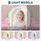 thumbnail image 3 of Para niños vanity set con adjustable LED lights, lighted mirror y stool (ages 3 to 9), 3 of 7