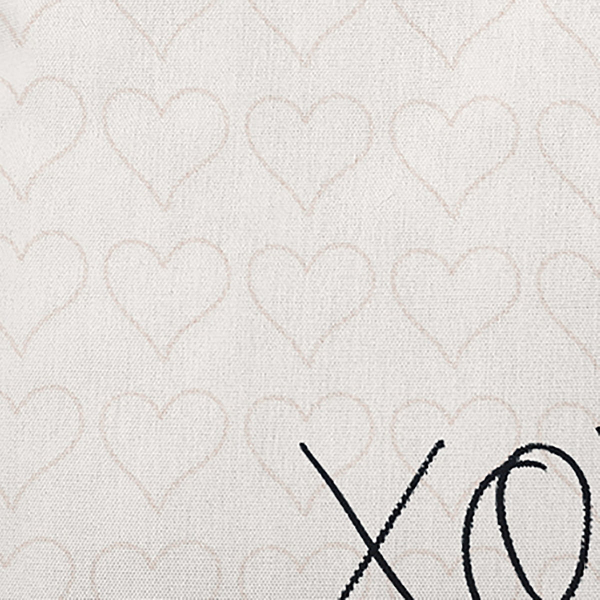 16"x16" Simply Daisy Valentines XOXO with Hearts Poly Accent Pillow, Black-White Qty 1