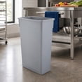 thumbnail image 3 of 23 Gallon/92 quart/87.06 L Slim Rectangular Trash Can, Gray Tall Plastic Waste Bin for Kitchen, Restaurant, Office - Space Saving Narrow Design, 3 of 5