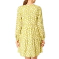 thumbnail image 3 of Allegra K Women's Floral V Neck Cinched Waist Long Sleeves Casual Dress, 3 of 6